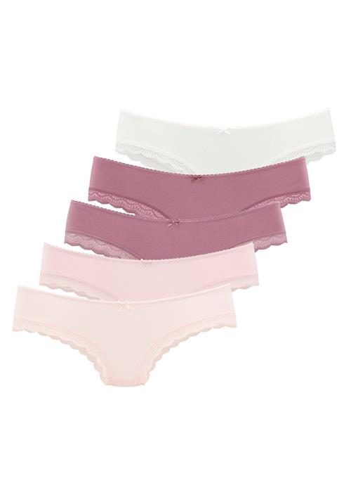 LASCANA Slip  lyserød / magenta / rosé / hvid