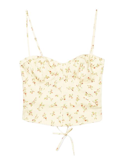 Bershka Overdel  beige / mørkegrøn / blodrød