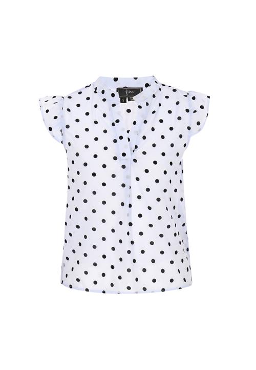 faina Bluse 'Fashion Look'  dueblå / sort