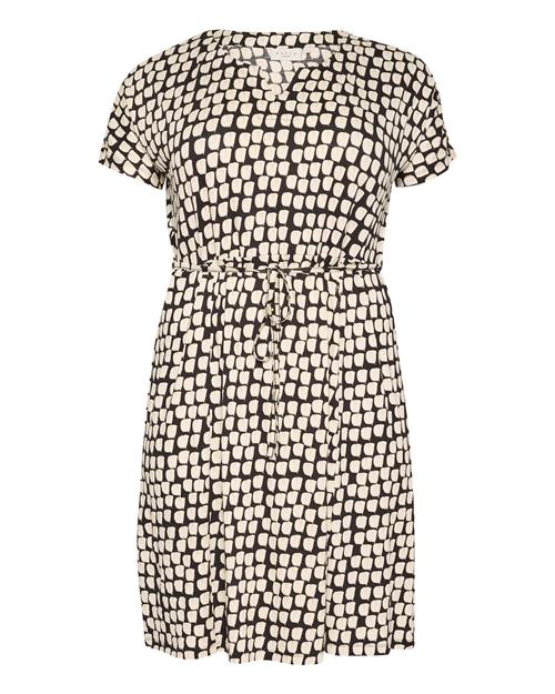 KAFFE CURVE Kjole 'Mella'  champagne / sort