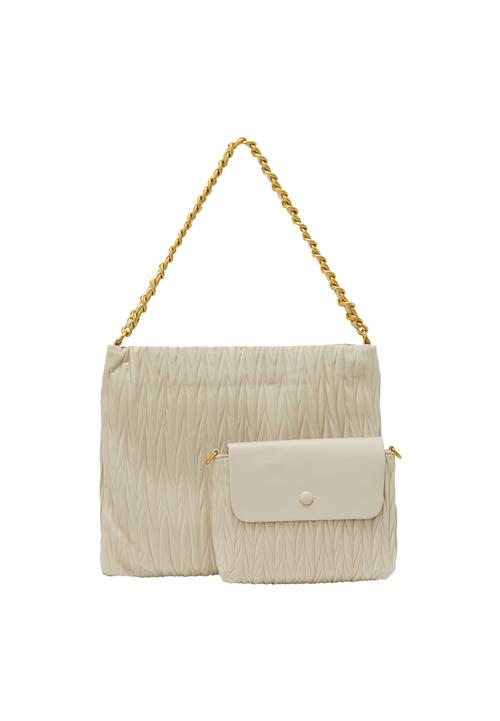 faina Skuldertaske  beige / guld