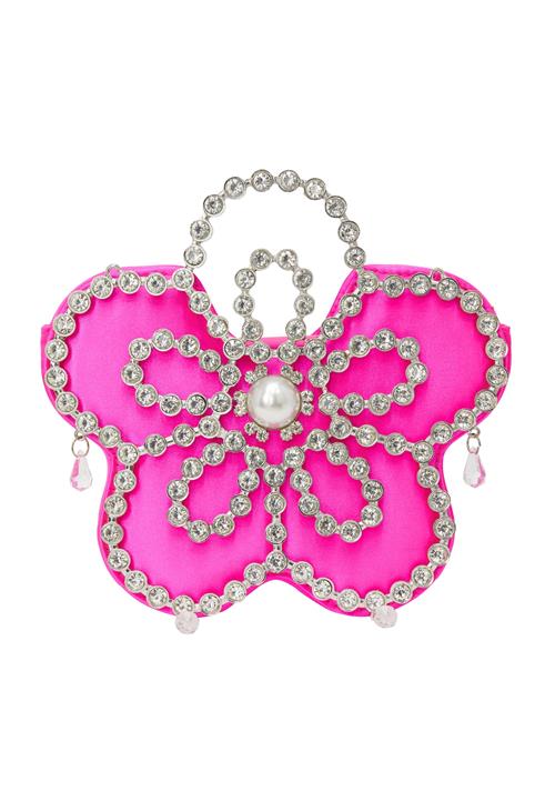 myMo at night Clutch  fuchsia / sølv