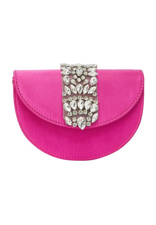 faina Clutch  fuchsia / transparent