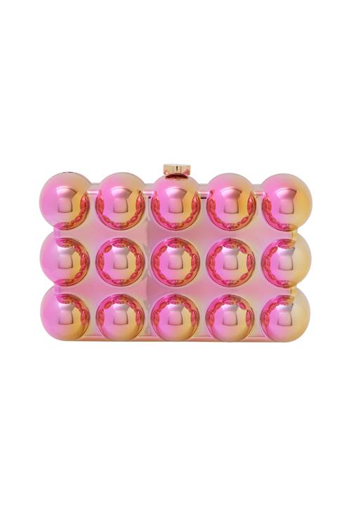myMo at night Clutch  guld / neonpink