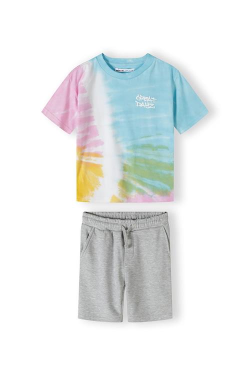 MINOTI Sæt  azur / grå-meleret / lyserød / hvid