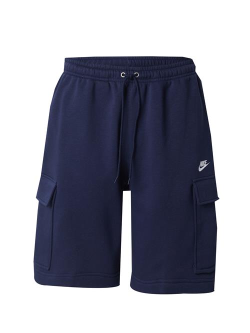 Nike Sportswear Cargobukser 'CLUB'  marin / hvid