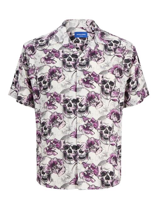 JACK & JONES Skjorte  grå / antracit / lilla / rosé