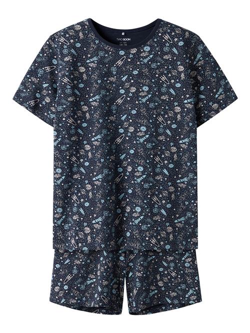 TWO SOON Nattøj  natblå / lyseblå / hvid