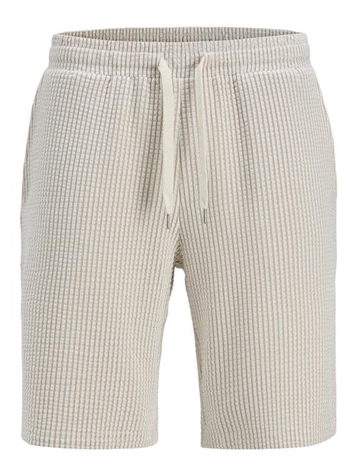 JACK & JONES Bukser 'JPSTKarl May'  taupe / hvid