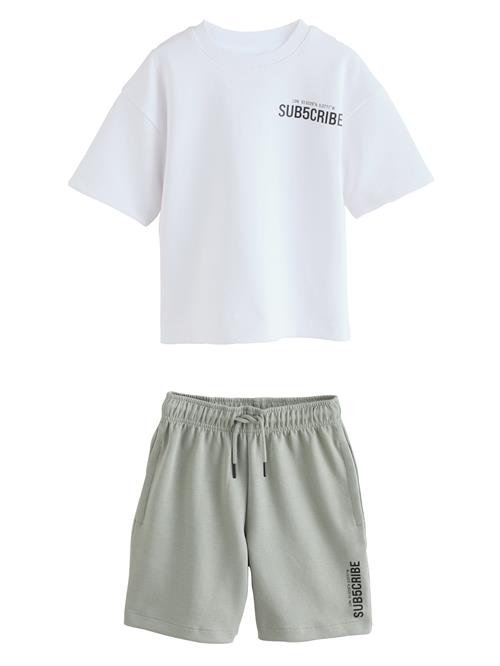 Next Sæt  lysegrøn / sort / hvid