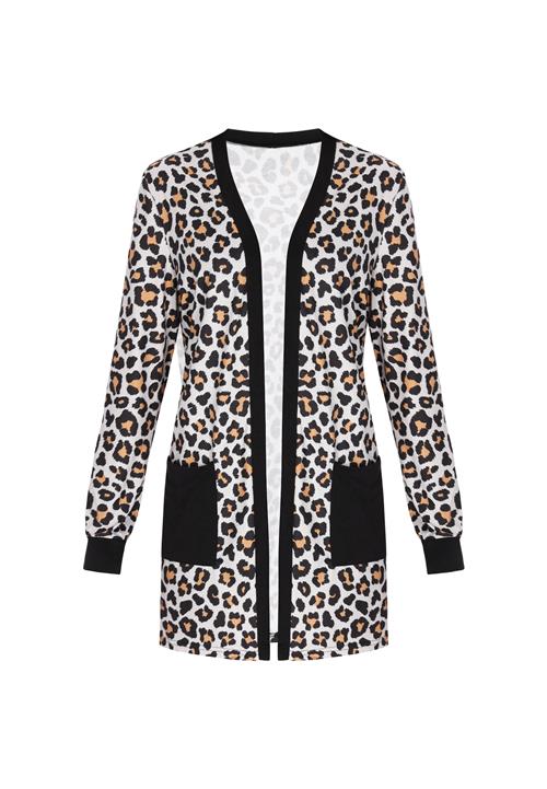 faina Cardigan 'Fashion Look'  mokka / sort / hvid