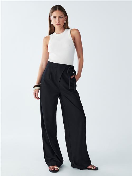 Willa Bukser med lægfolder 'GLEN'  sort