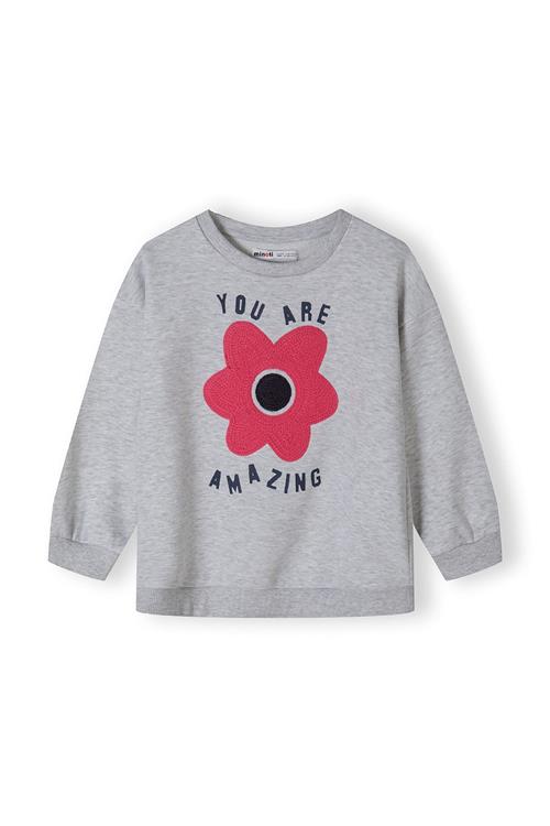 MINOTI Sweatshirt  grå / lys pink / sort