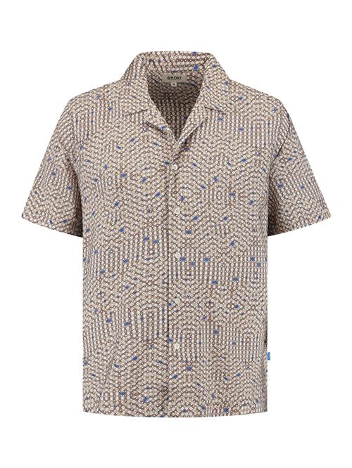 Shiwi Skjorte 'Vic'  beige / blå / sort / offwhite