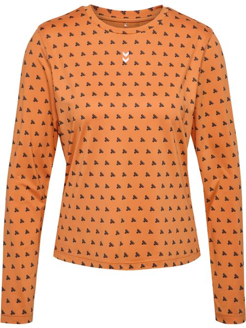 Hummel Funktionsbluse  orange / sort / hvid