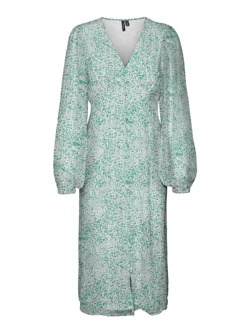 VERO MODA Blusekjole 'VMSmilla'  grøn / hvid