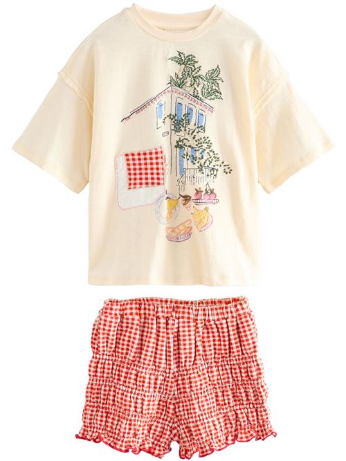 Next Sæt  ecru / lyseblå / grøn / rød