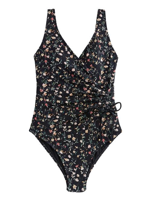 Next Badedragt  jade / pastelrød / sort / hvid