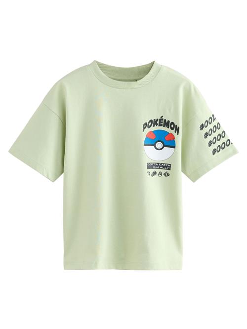 Next Shirts 'Pokémon'  lysegrøn / rød / sort / hvid