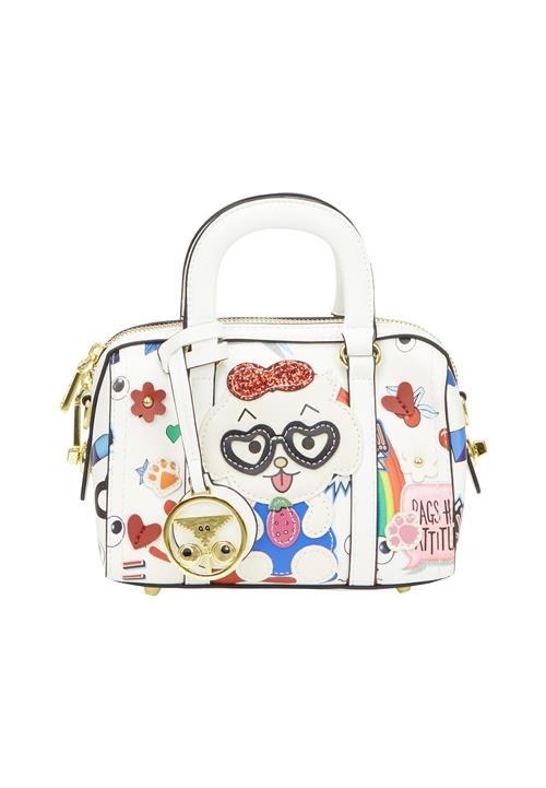 MYMO Håndtaske 'Pop Eyetheme'  royalblå / blodrød / sort / hvid