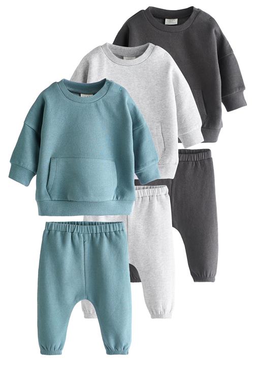 Next Sæt  antracit / lysegrå / petroleum