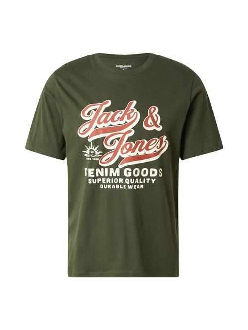 JACK & JONES Bluser & t-shirts  oliven / mørkeorange / hvid