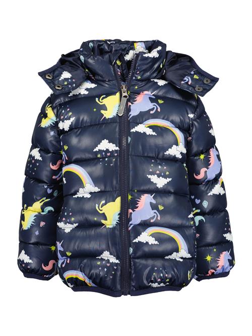 BLUE SEVEN Vinterjakke  marin / lyseblå / gul / hvid