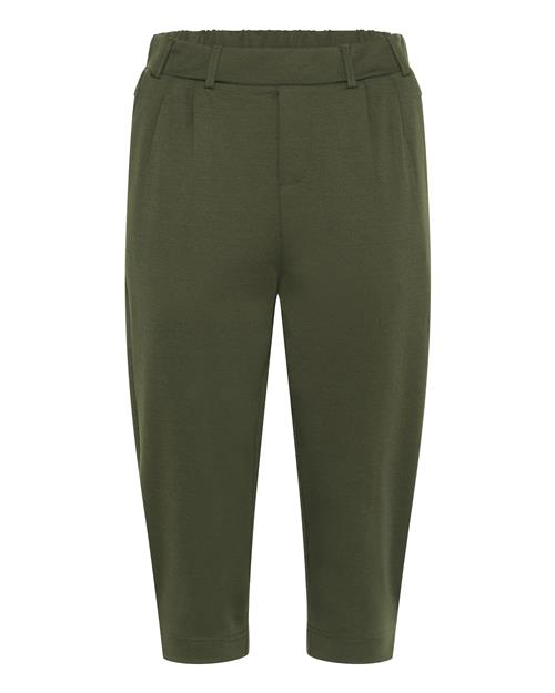 Kaffe Bukser med lægfolder 'KAJenny'  oliven