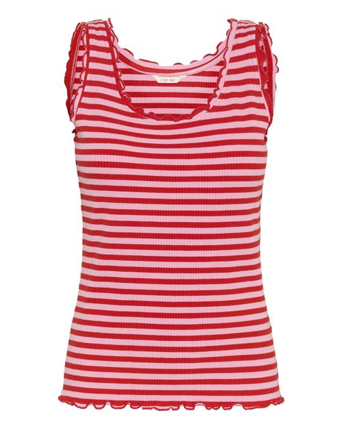 Cream Overdel 'Ribba'  eosin / rød