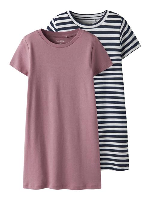 TWO SOON Kjole  cyclam / sort / hvid