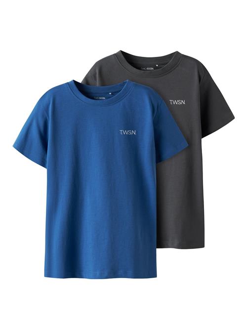 TWO SOON Shirts  blå / mørkegrå / hvid