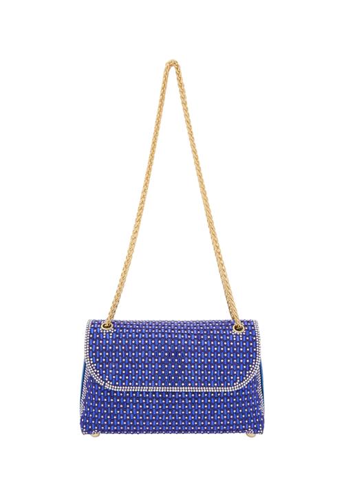 faina Skuldertaske  royalblå / transparent