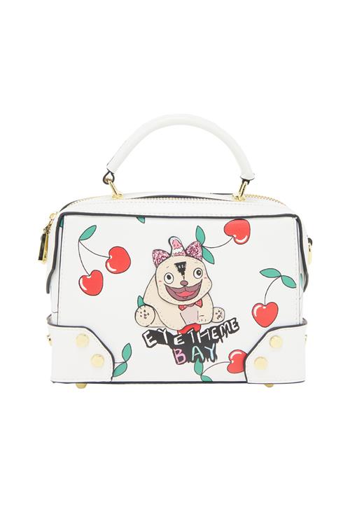 MYMO Håndtaske 'Pop Eyetheme'  grøn / rød / sort / hvid