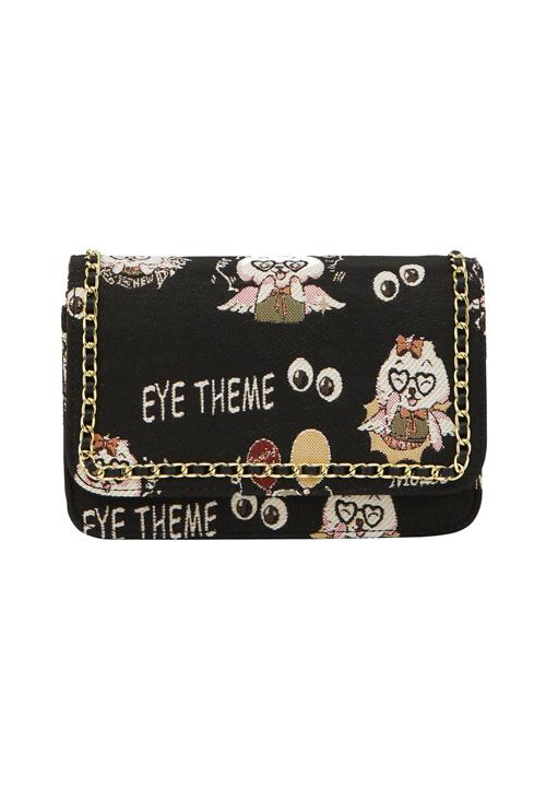 MYMO Skuldertaske 'Pop Eyetheme'  creme / khaki / kirsebærsrød / sort