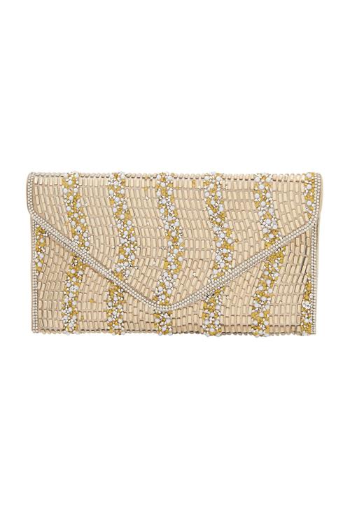faina Clutch  guld / perlehvid