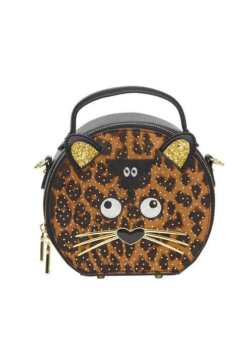 MYMO Håndtaske 'Pop Eyetheme'  brun / guld / sort / hvid