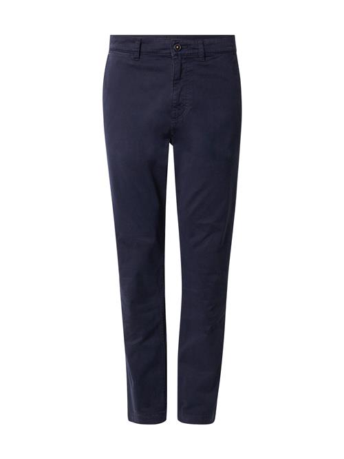 BOSS Lærredsbukser  mørkeblå