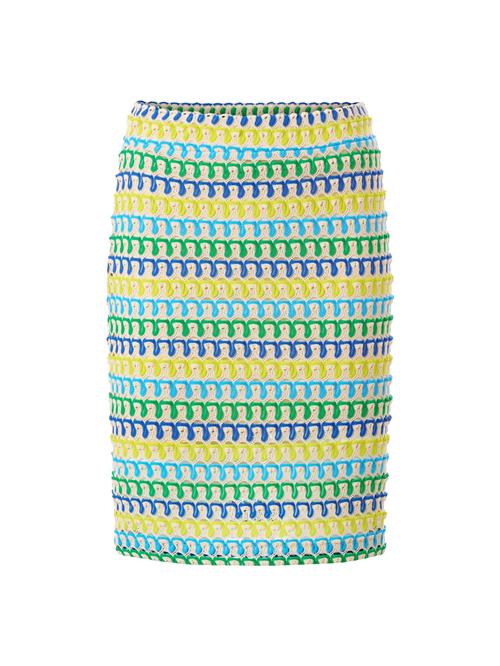 Rich & Royal Nederdel  aqua / royalblå / citron / hvid