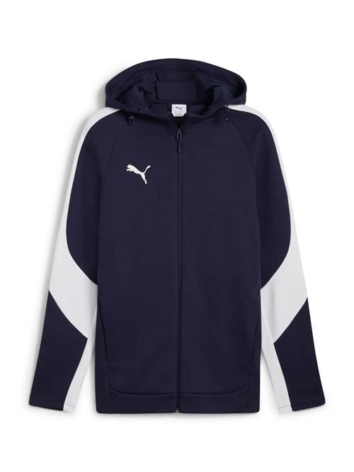 PUMA Sportssweatjakke 'teamEVOSTRIPE'  blå / hvid