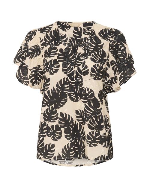 CULTURE Bluse 'Debora'  beige / sort