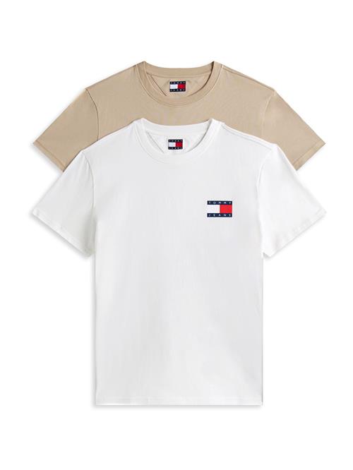 Tommy Jeans Bluser & t-shirts 'Ess'  mørkebeige / hvid