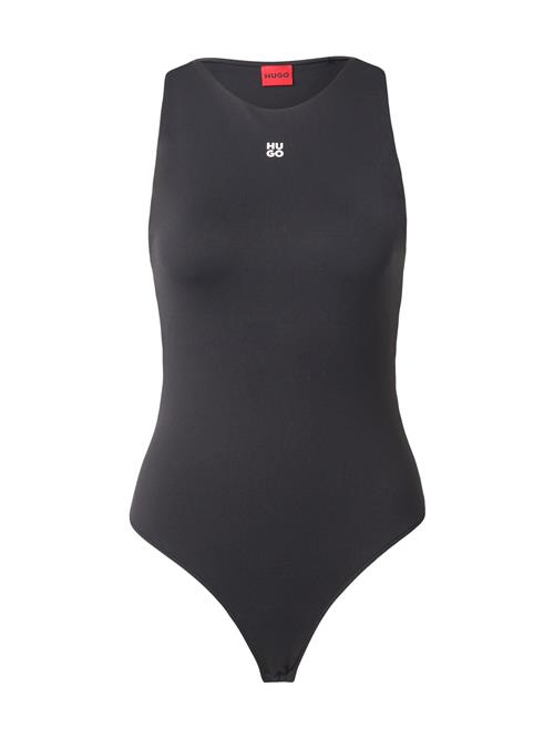 HUGO Shirtbody 'Dasiel'  sort / hvid