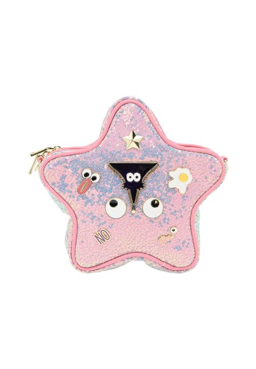 MYMO Håndtaske 'Pop Eyetheme'  gul / lys pink / sort / hvid