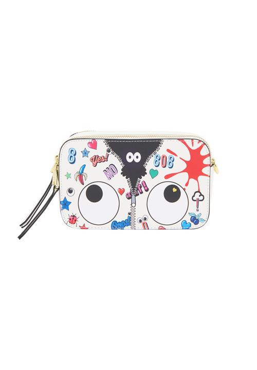 MYMO Skuldertaske 'Pop Eyetheme'  grøn / rød / sort / hvid