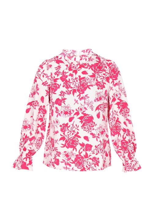 Usha Bluse  fuchsia / hvid