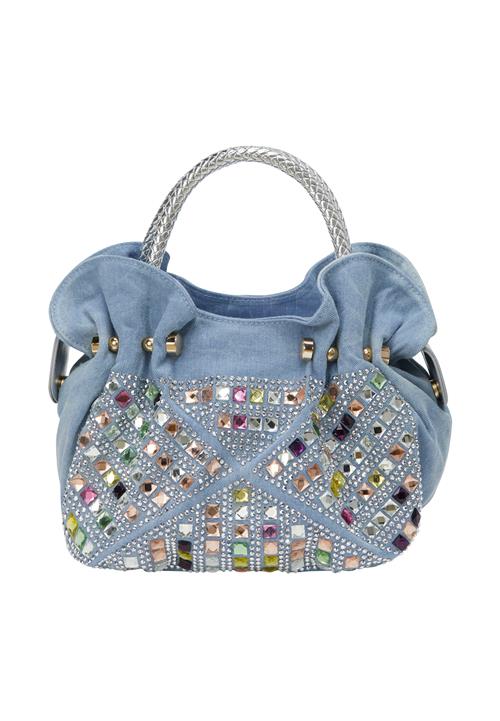 faina Håndtaske  lyseblå / blandingsfarvet