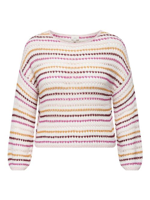 ONLY Carmakoma Pullover  bær / orange / lys pink / hvid