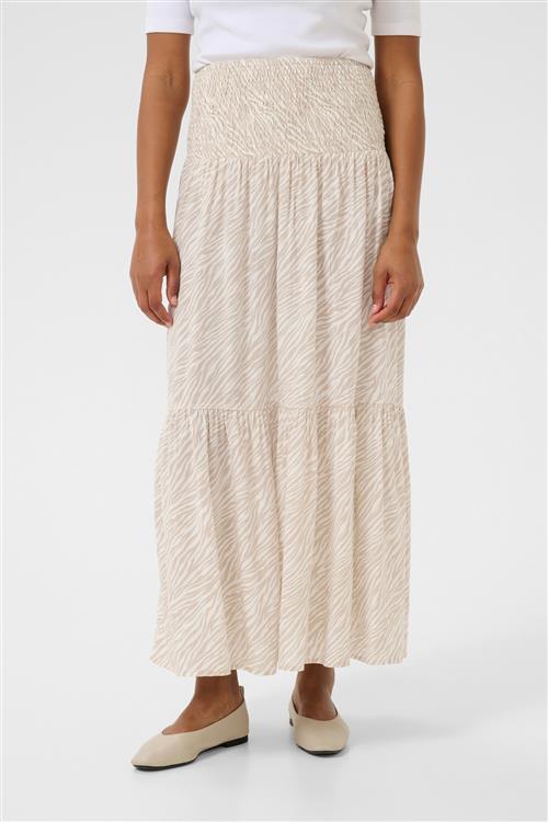 Kaffe Nederdel  beige / uldhvid