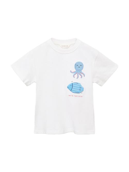 MANGO KIDS Shirts 'PULPO'  azur / sort / hvid