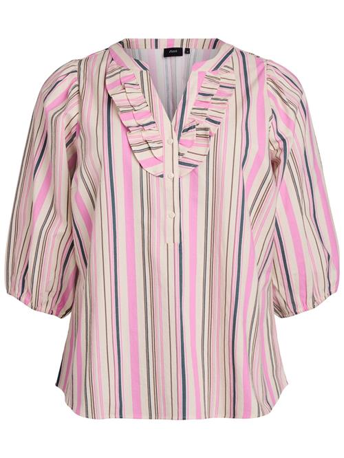 Zizzi Bluse 'Caello'  beige / marin / grå / pink